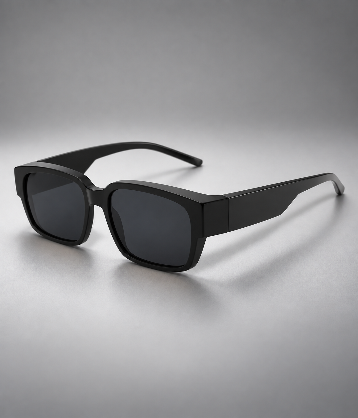 Gavezo Summit – Fit Over Sunglasses for Men with UV Protection – Square Black Frame